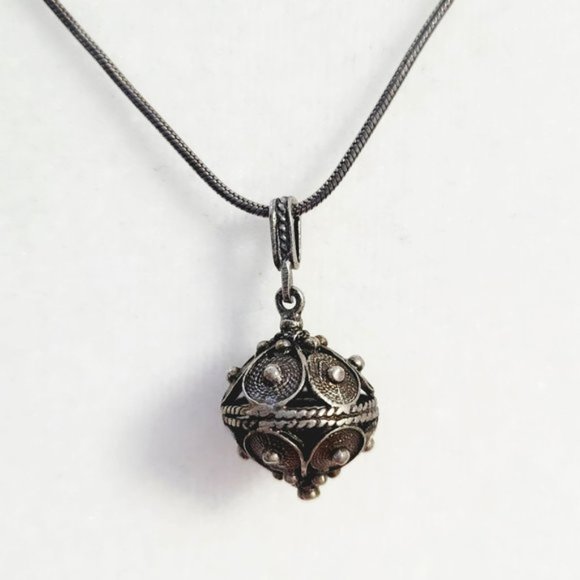 Vintage Traditional Croatian 925 Silver Pendant
